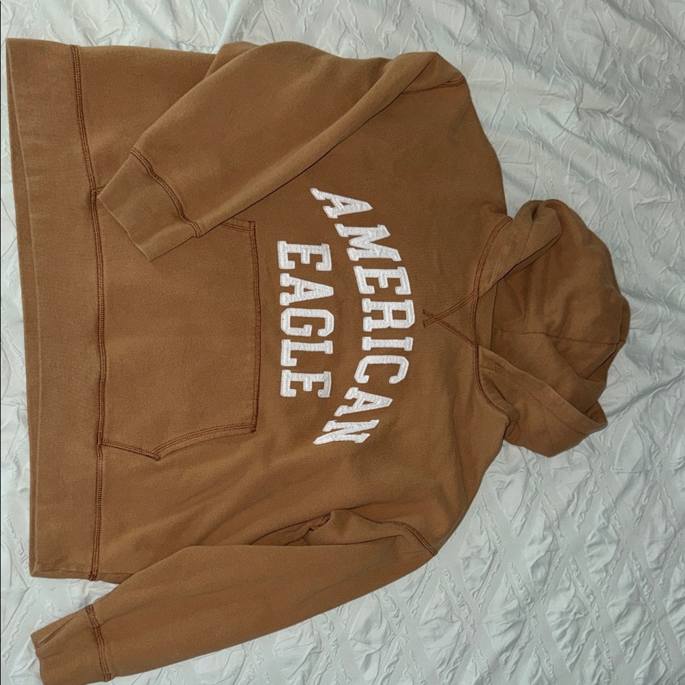 American Eagle Outfitters Men's Tan Hoodie